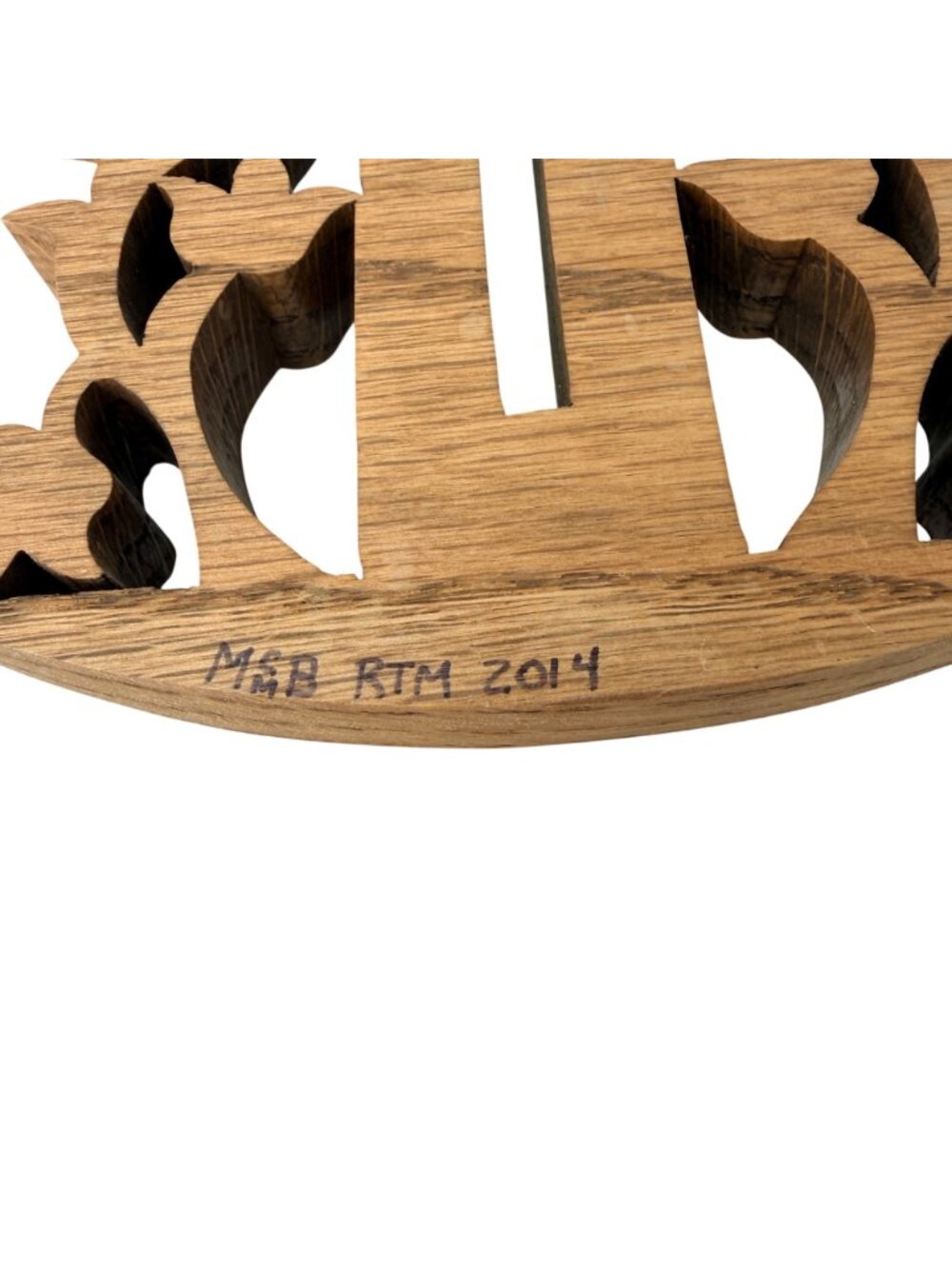 Carved Wooden Cross Wall Art Signed Dated 2014 Folk Style Decor - Picture 2 of 5